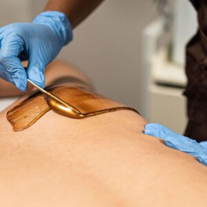 Upper Back Waxing Lagos, Hard Wax Treatment, Professional Body Waxing, Back Hair Removal, Men's Back Waxing, Women's Back Waxing, Luxury Waxing Salon, Beauty Spa Lagos, Hard Wax Hair Removal, Premium Waxing Services.